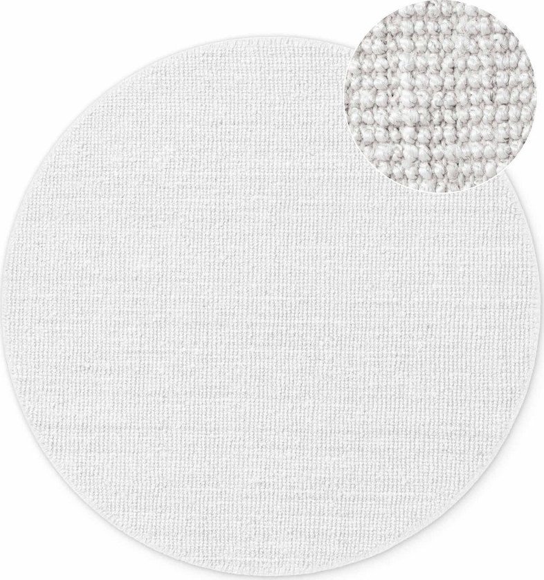Světle šedý oboustranný/ručně tkaný jutový kulatý koberec ø 160 cm Bouclé Jaipur – Hanse Home Hanse Home