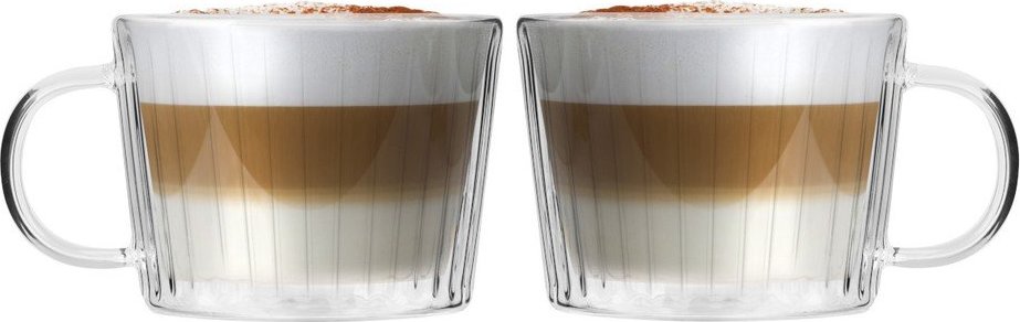 Skleněné šálky v sadě 2 ks na cappuccino 250 ml Livio Duo – Vialli Design Vialli Design