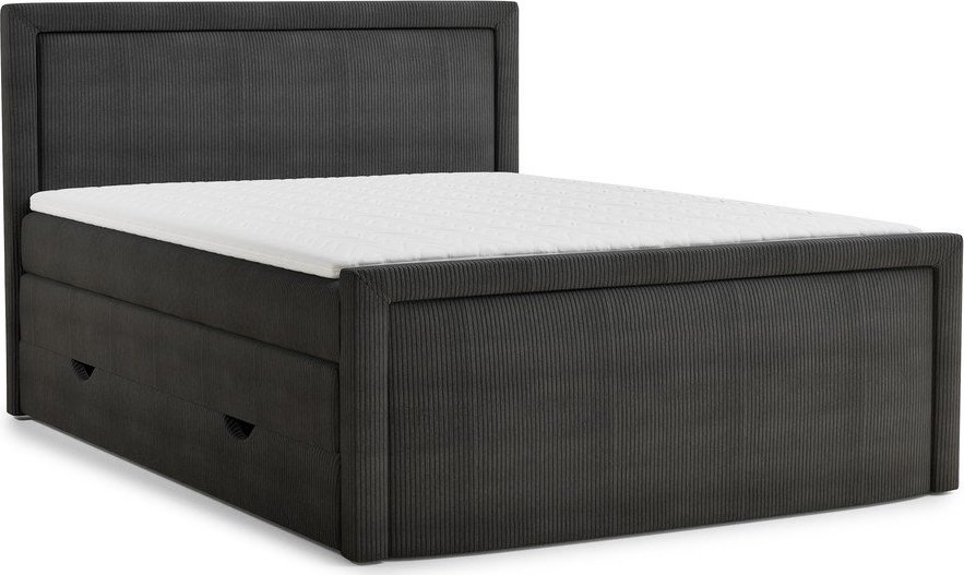 Antracitová boxspring postel s úložným prostorem 180x200 cm Fresco – Maison de Rêve Maison de Reve