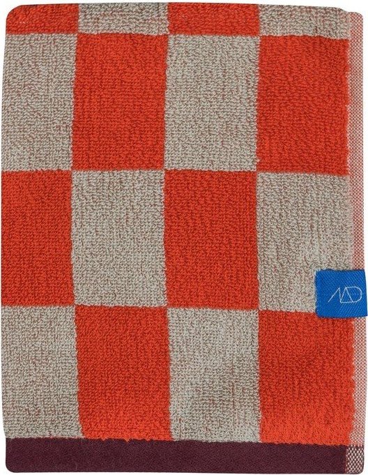 Oranžový/béžový froté ručník z bio bavlny 50x90 cm Retro – Mette Ditmer Denmark Mette Ditmer Denmark