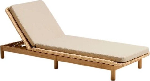 Ratanové polohovací zahradní lehátko v přírodní barvě Galea – Kave Home Kave Home
