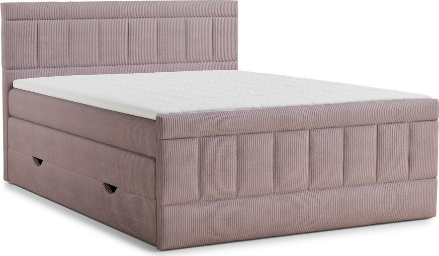 Fialová boxspring postel s úložným prostorem 180x200 cm Caya – Maison de Rêve Maison de Reve