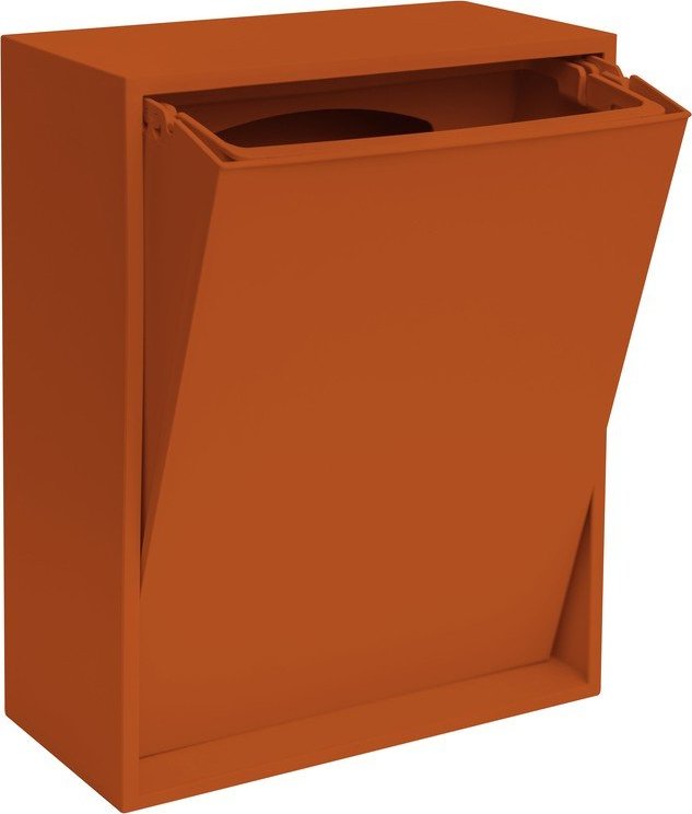 Odpadkový koš na tříděný odpad/nástěnný z recyklovaného plastu v terakotové barvě Recycling Box – ReCollector Recollector