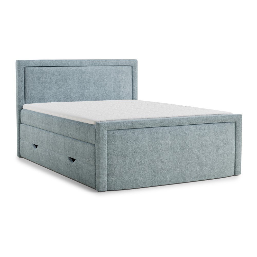 Světle modrá boxspring postel s úložným prostorem 160x200 cm Fresco – Maison de Rêve Maison de Reve