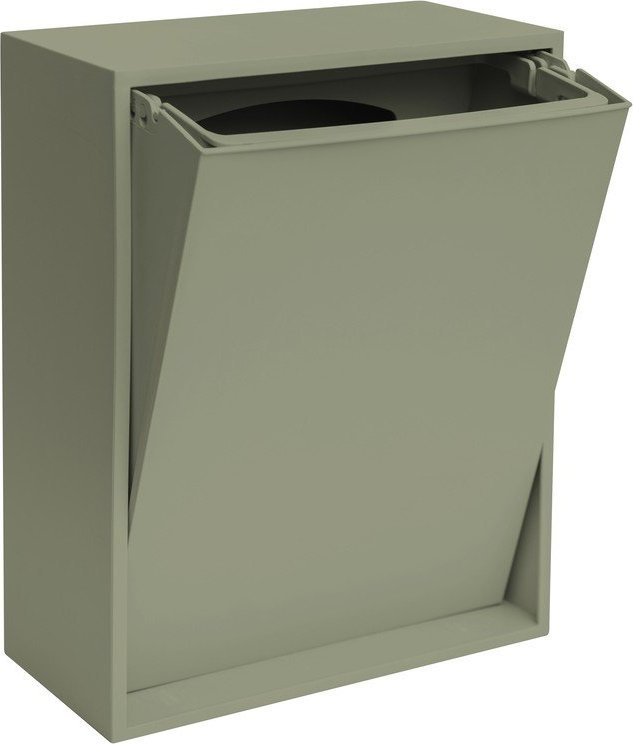 Šedozelený odpadkový koš na tříděný odpad/nástěnný z recyklovaného plastu Recycling Box – ReCollector Recollector