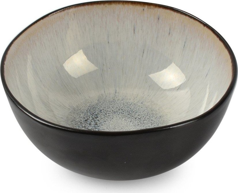 Černá/béžová miska z kameniny 390 ml Lunar – Salt&Pepper Salt&Pepper