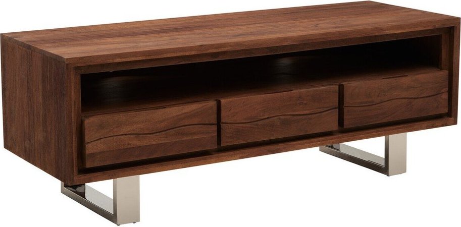 TV stolek z masivu akácie v tmavě přírodní barvě 140x52x50 cm Simla – Premier Housewares Premier Housewares