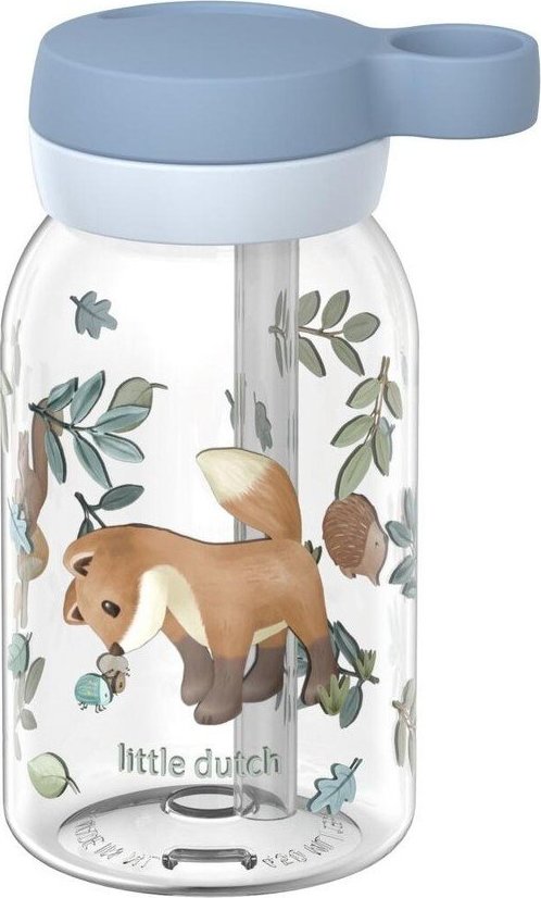Světle modrá plastová dětská lahev 450 ml Forest Friends – Mepal Mepal
