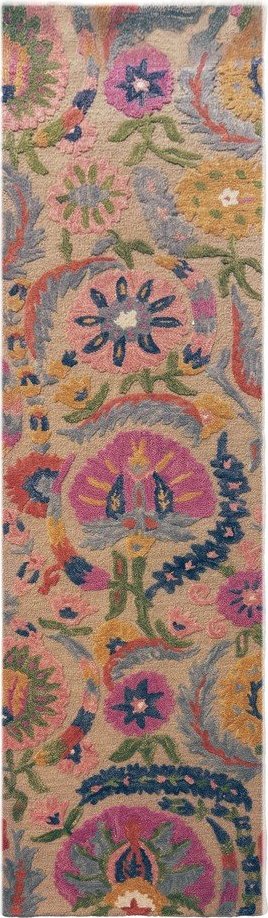 Ručně tkaný vlněný běhoun 80x300 cm Amira Floral – Flair Rugs Flair Rugs