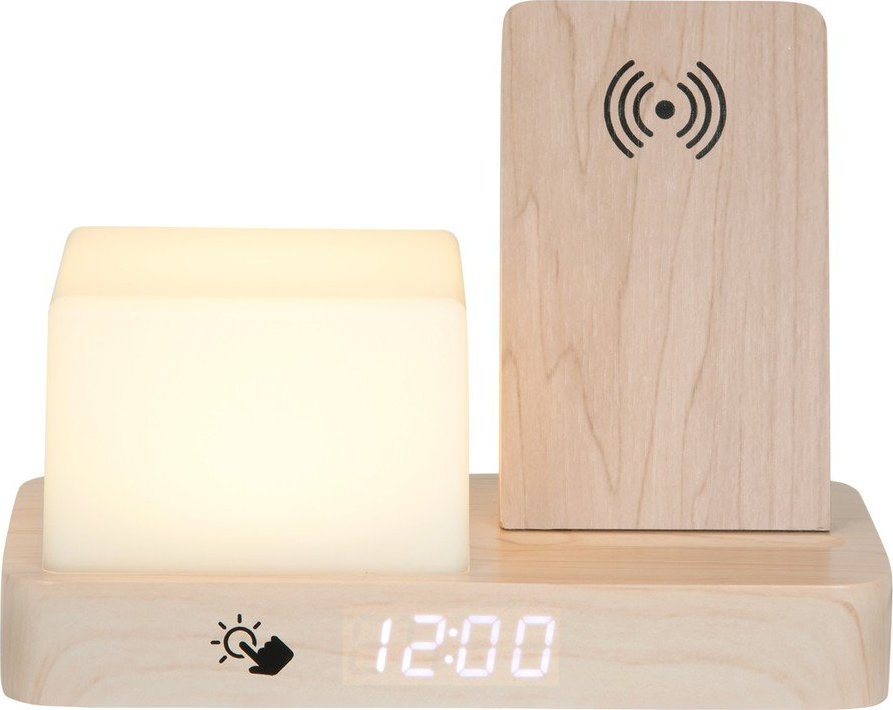 Digitální/stolní budík s bezdrátovou nabíječkou Retro LED Night Light – Karlsson Karlsson