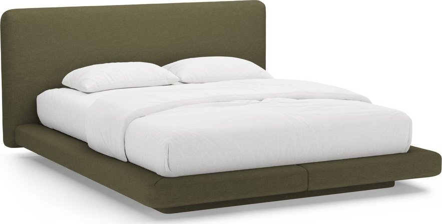 Zelená čalouněná dvoulůžková postel 160x200 cm Linea – Micadoni Micadoni