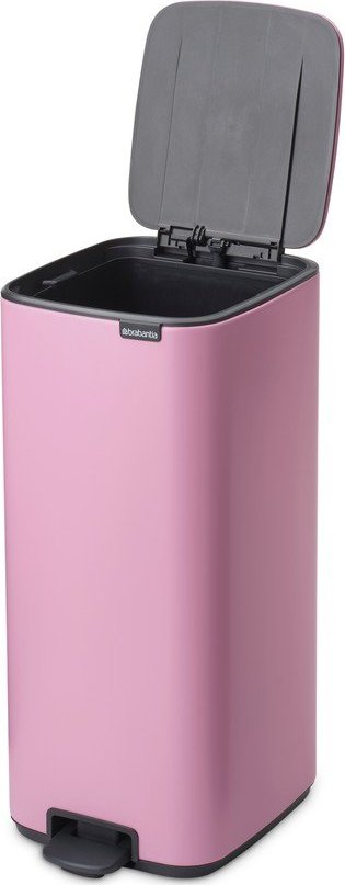 Růžový nášlapný ocelový odpadkový koš 30 l Bo – Brabantia Brabantia