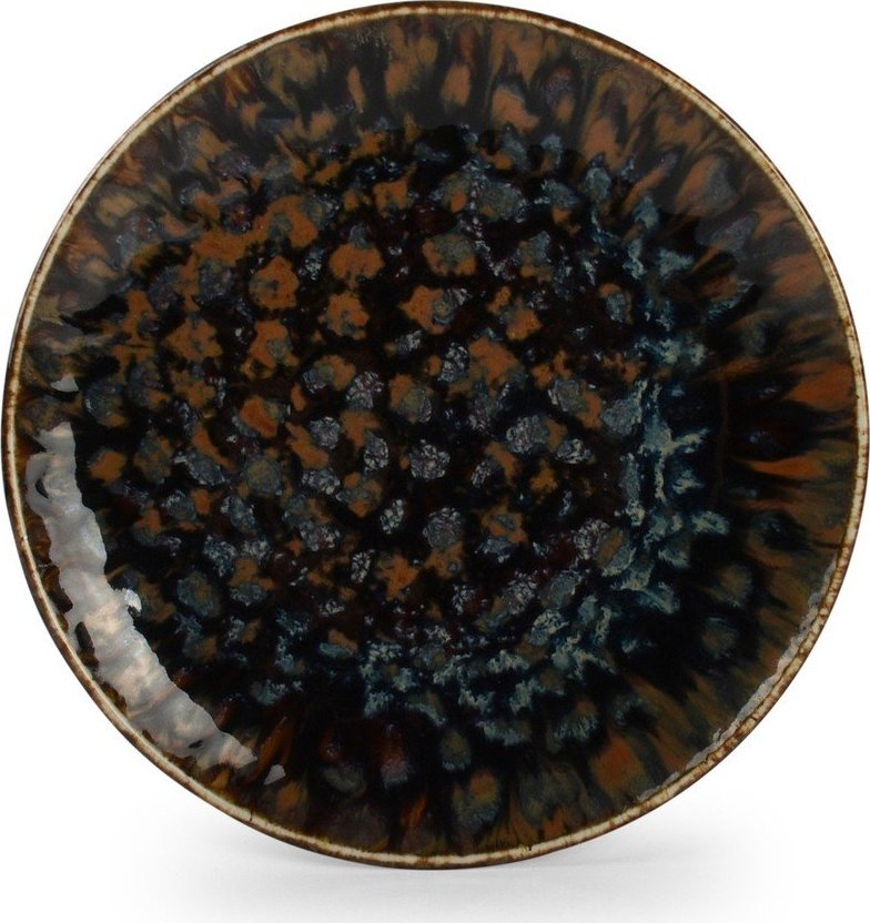 Hnědý dezertní porcelánový talíř ø 20