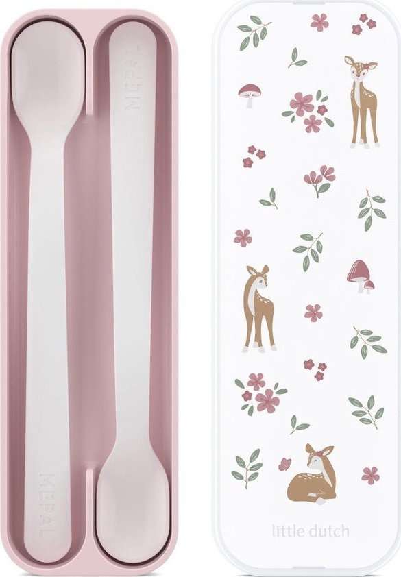 Světle růžové plastové dětské lžičky v sadě 2 ks Fairy Garden – Mepal Mepal