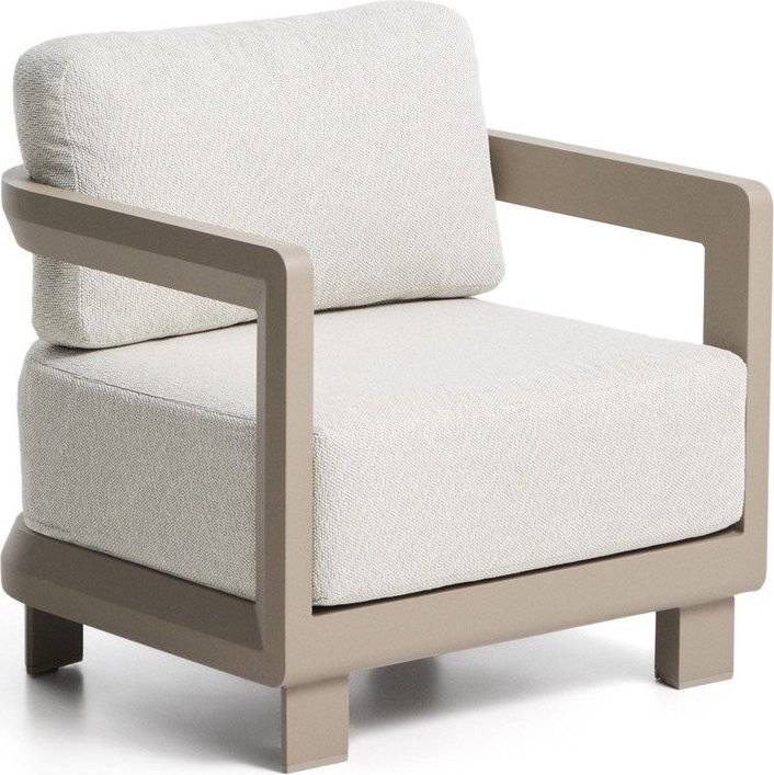 Krémové/taupe polstrované zahradní křeslo Nerano – Kave Home Kave Home