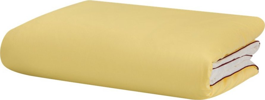 Žlutý povlak na peřinu na jednolůžko z bavlněného saténu 140x200 cm Oba – noo.ma NOO.MA