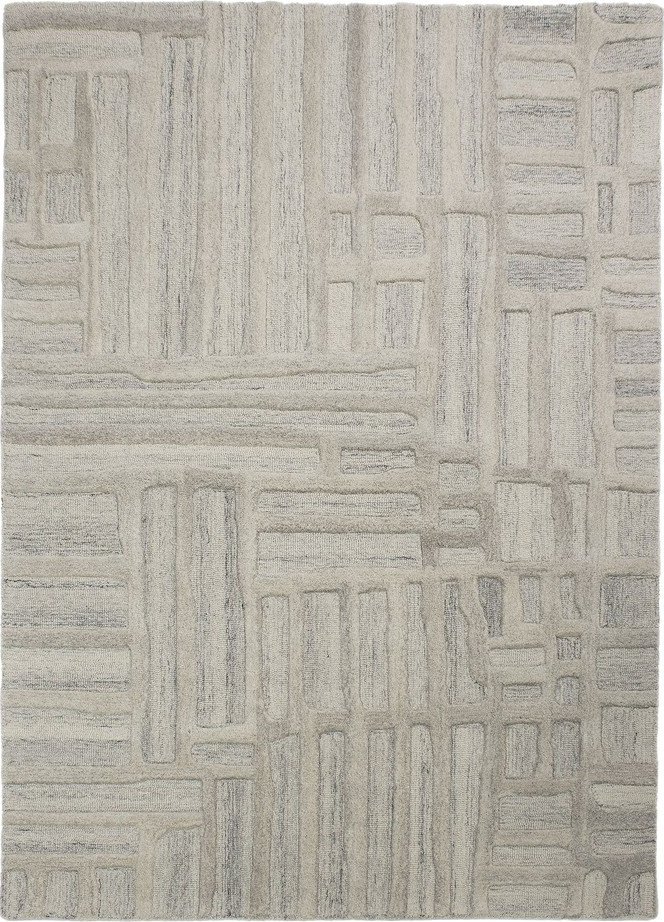 Šedobéžový ručně tkaný vlněný koberec 200x300 cm Elva – Flair Rugs Flair Rugs