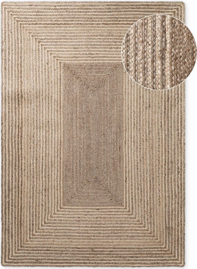Oboustranný/ručně tkaný jutový koberec ve světle přírodní barvě/v tmavě přírodní barvě 160x230 cm Juno – Hanse Home Hanse Home