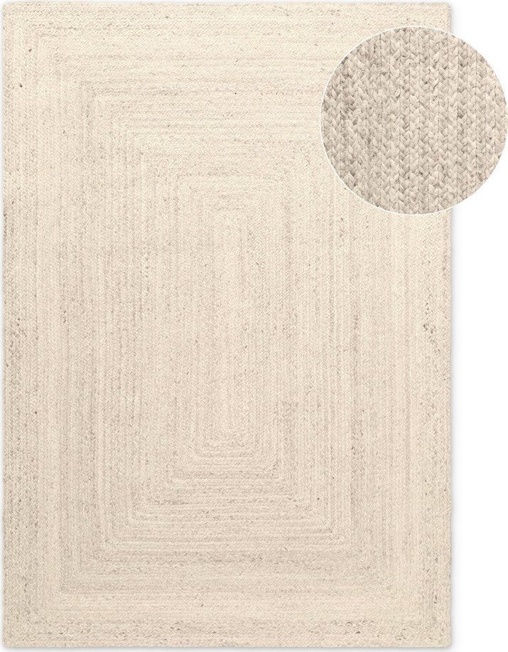 Krémový oboustranný/ručně tkaný jutový koberec 200x300 cm Juno – Hanse Home Hanse Home