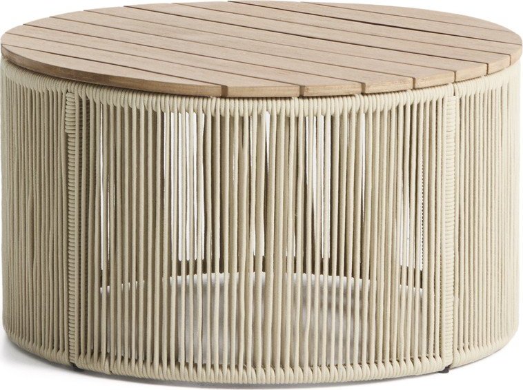 Kulatý zahradní konferenční stolek s deskou z akácie ø 70 cm Dandara – Kave Home Kave Home
