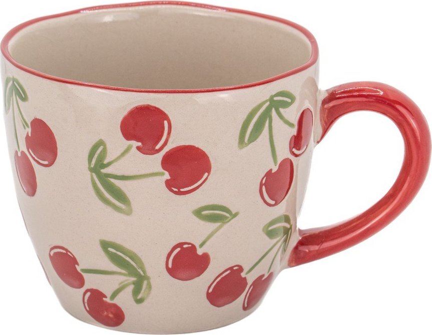 Béžový keramický hrnek 250 ml Cherries – Sass & Belle Sass & Belle