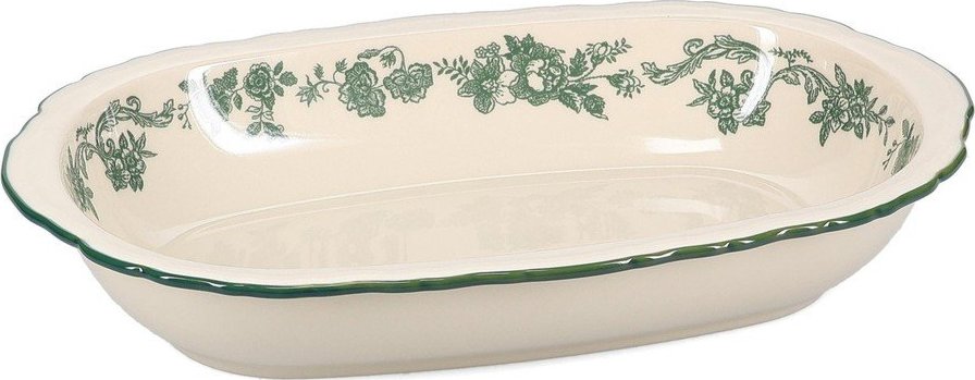 Zelený/slonovinový servírovací porcelánový talíř Cyril – S|P Collection S|P Collection