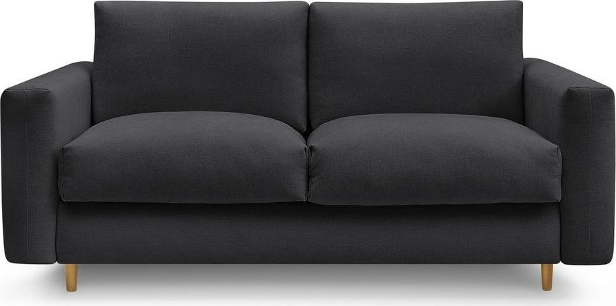 Černá pohovka na každodenní spaní/rozkládací 200 cm Cocoone – Bobochic Paris Bobochic Paris