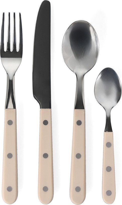 Béžový/ve stříbrné barvě nerezový příbor 16 ks pro 4 osoby Sierra – Salt&Pepper Salt&Pepper