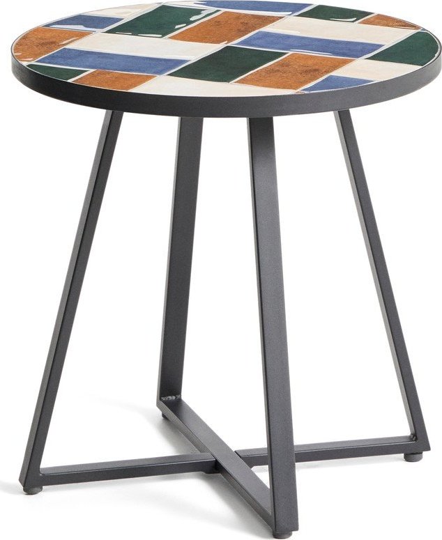 Kulatý zahradní stolek s keramickou deskou ø 45 cm Tella – Kave Home Kave Home