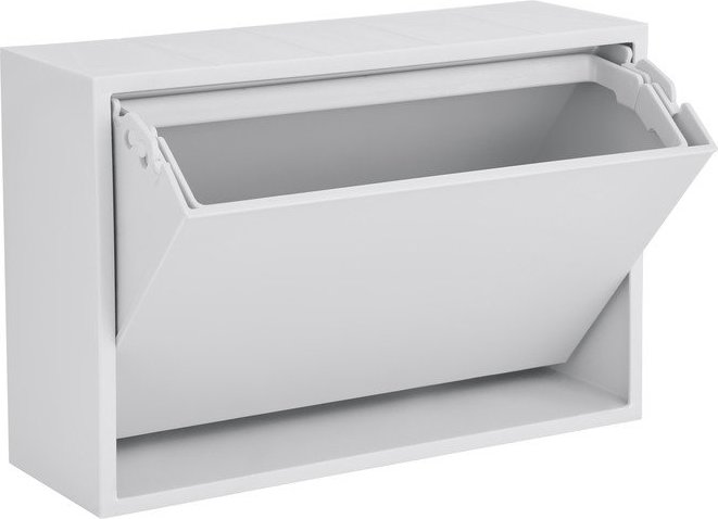 Bílý nástěnný odpadkový koš z recyklovaného plastu Mini Box – ReCollector Recollector