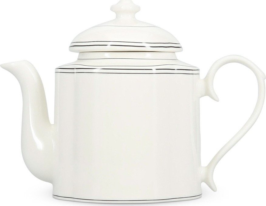 Bílá konvice na čaj z kostního porcelánu 1