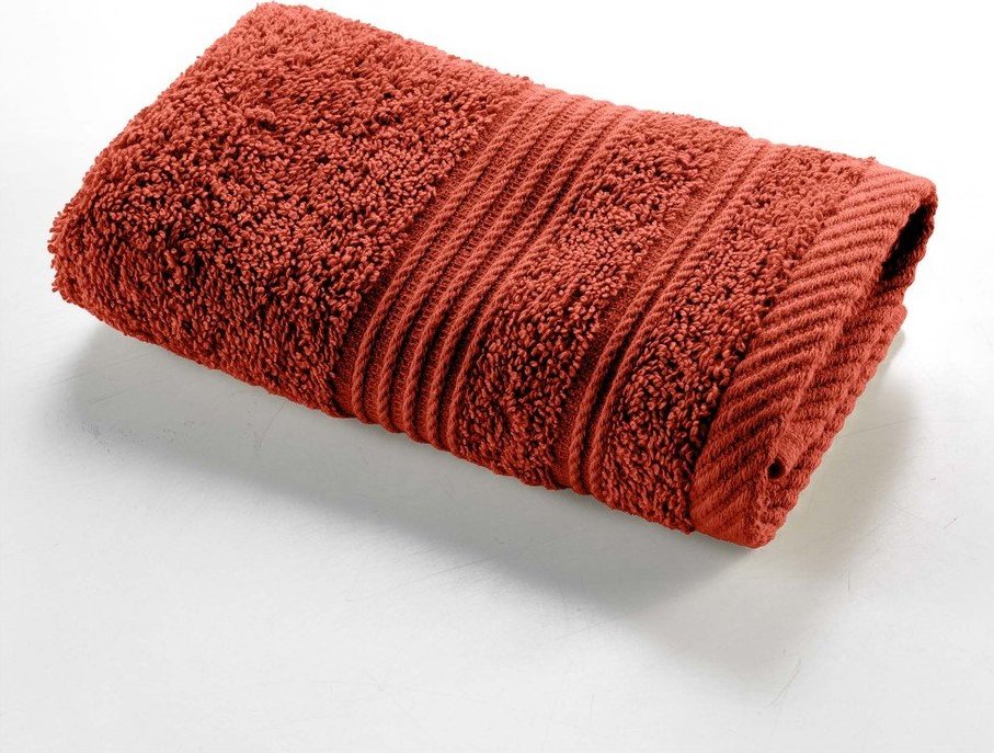 Froté bavlněný ručník v cihlové barvě 30x50 cm Tendresse – douceur d'intérieur Douceur d intérieur