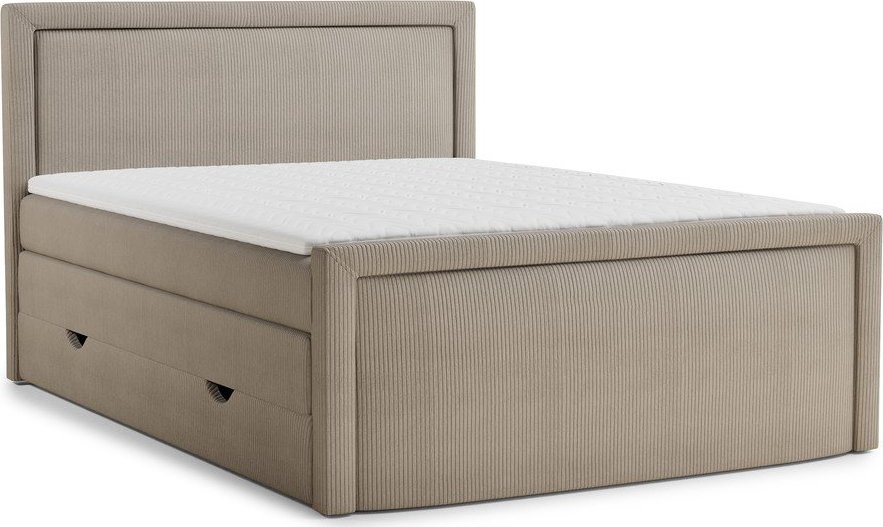 Béžová boxspring postel s úložným prostorem 160x200 cm Fresco – Maison de Rêve Maison de Reve