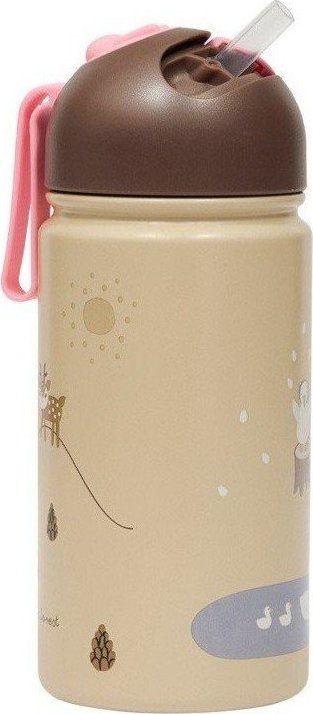 Světle hnědá hliníková dětská lahev 360 ml Friends in the Forest – OYOY Mini OYOY MINI
