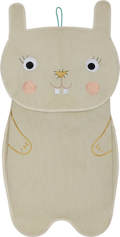 Krémový látkový závěsný organizér 40x1x82 cm Darling Rabbit – OYOY Mini OYOY MINI