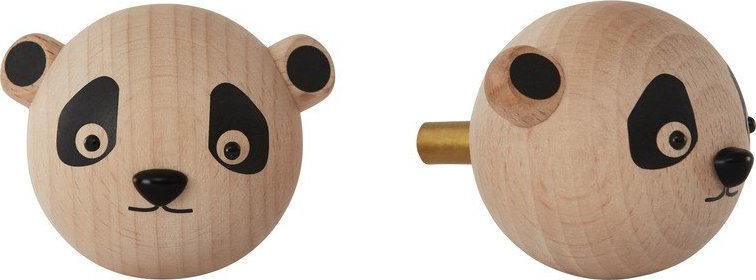 Nástěnný háček z bukového dřeva v přírodní barvě Panda – OYOY Mini OYOY MINI