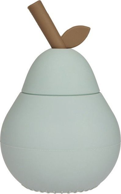 Silikonový dětský hrnek v mentolové barvě Pear – OYOY Mini OYOY MINI
