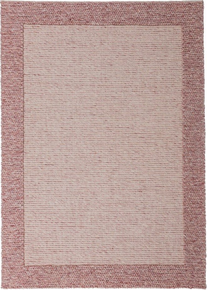 Světle růžový ručně tkaný koberec s příměsí vlny 120x170 cm Rue – Flair Rugs Flair Rugs