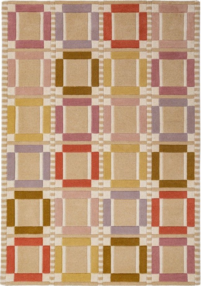 Ručně tkaný vlněný koberec v přírodní barvě 200x290 cm Quadro Wool – Flair Rugs Flair Rugs