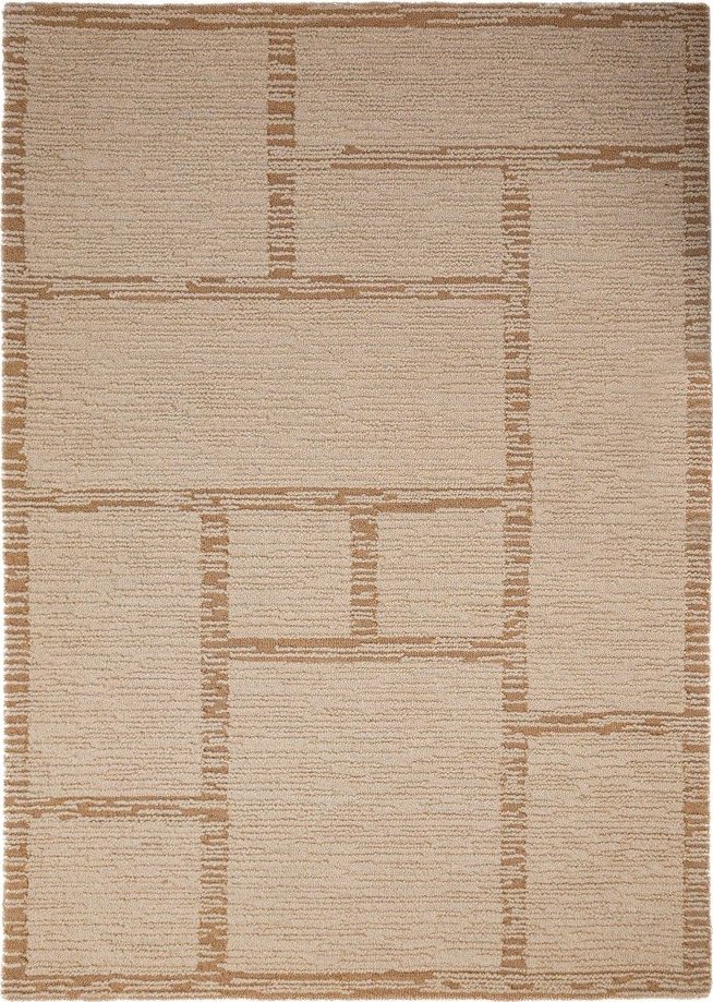 Ručně tkaný vlněný koberec v přírodní barvě 200x290 cm Harris Modula Wool – Flair Rugs Flair Rugs