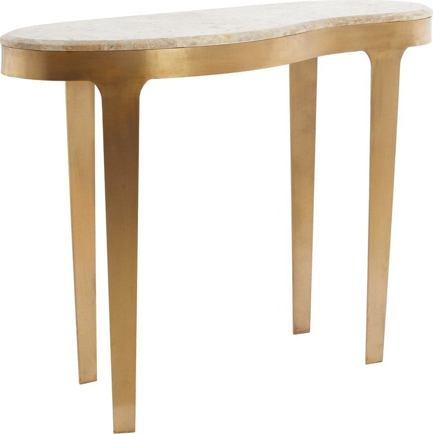 Konzolový stolek s mramorovou deskou v bronzové barvě/taupe 40x110 cm Giulio – Light & Living Light & Living