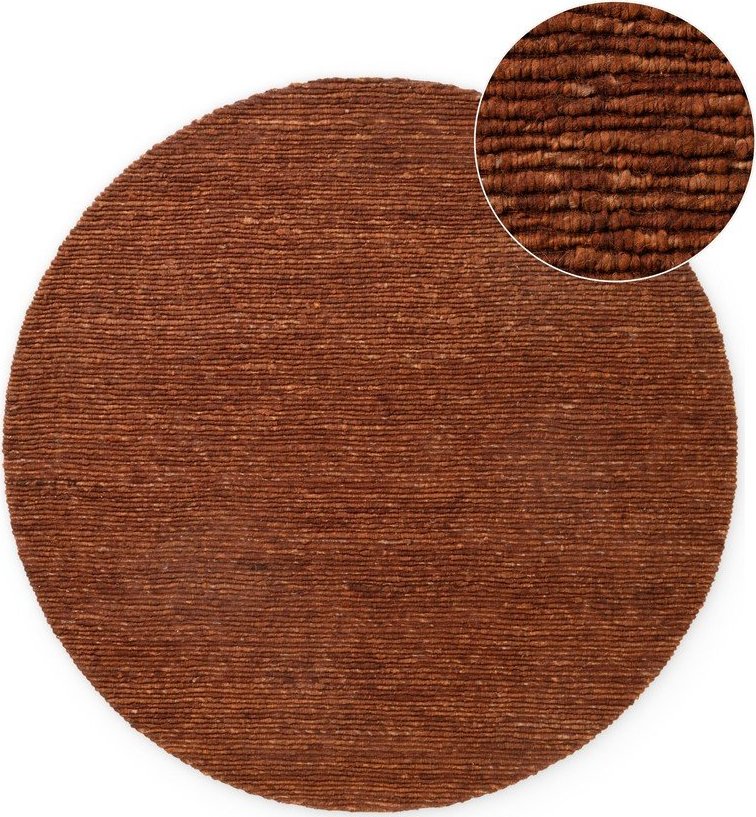 Hnědý ručně tkaný vlněný kulatý koberec ø 160 cm Bexley Woolwich – Ted Baker Ted Baker