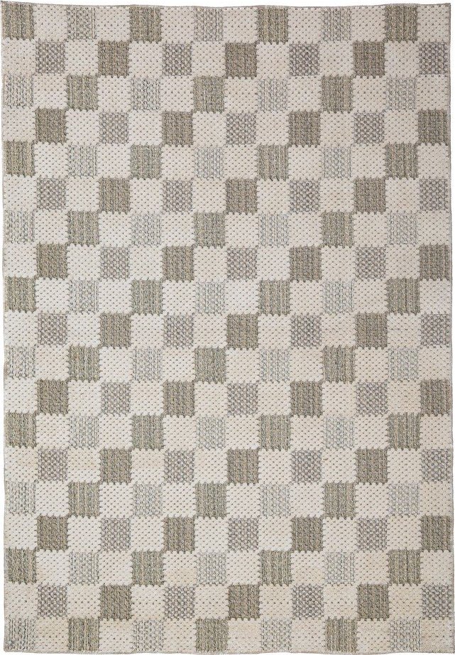 Zelený pratelný koberec s příměsí bavlny 155x230 cm Muted Checkerboard – Flair Rugs Flair Rugs