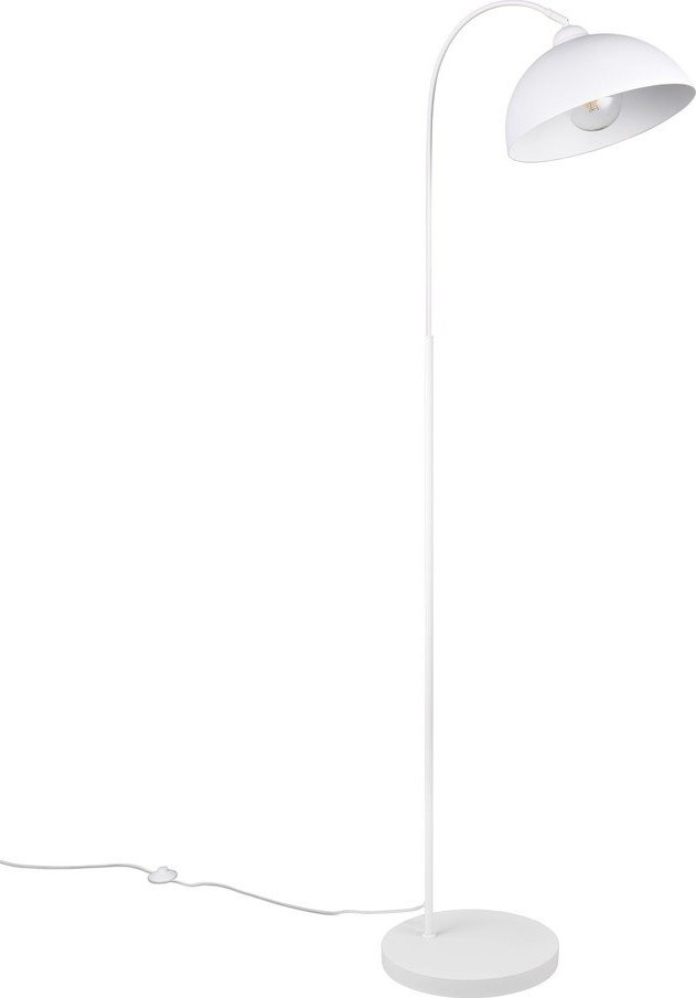 Bílá stojací lampa s kovovým stínidlem (výška 170 cm) Sierra – Reality Reality