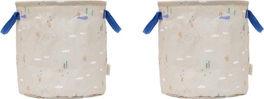 Béžové látkové dětské koše na hračky v sadě 2 ks ø 32x32 cm Foxy – OYOY Mini OYOY MINI