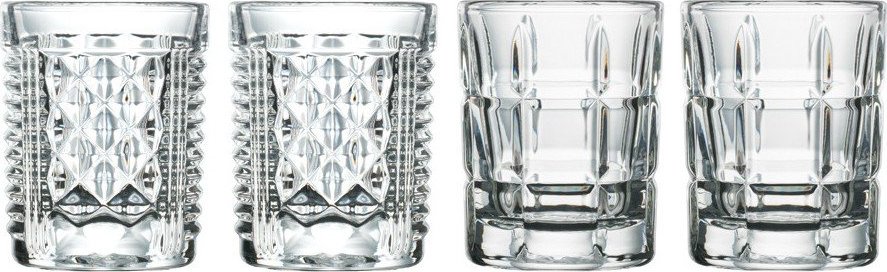 Skleničky v sadě 4 ks na panáky 40 ml Mix – La Rochére La Rochére