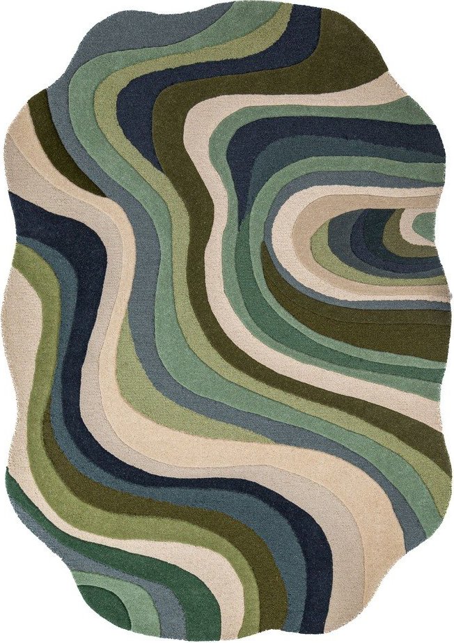 Zelený ručně tkaný vlněný koberec 140x200 cm Envy Wool – Flair Rugs Flair Rugs