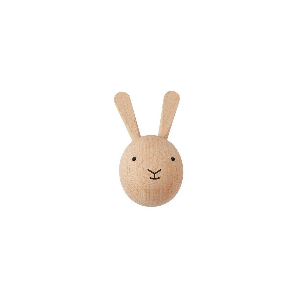 Nástěnný háček z bukového dřeva v přírodní barvě Rabbit – OYOY Mini OYOY MINI