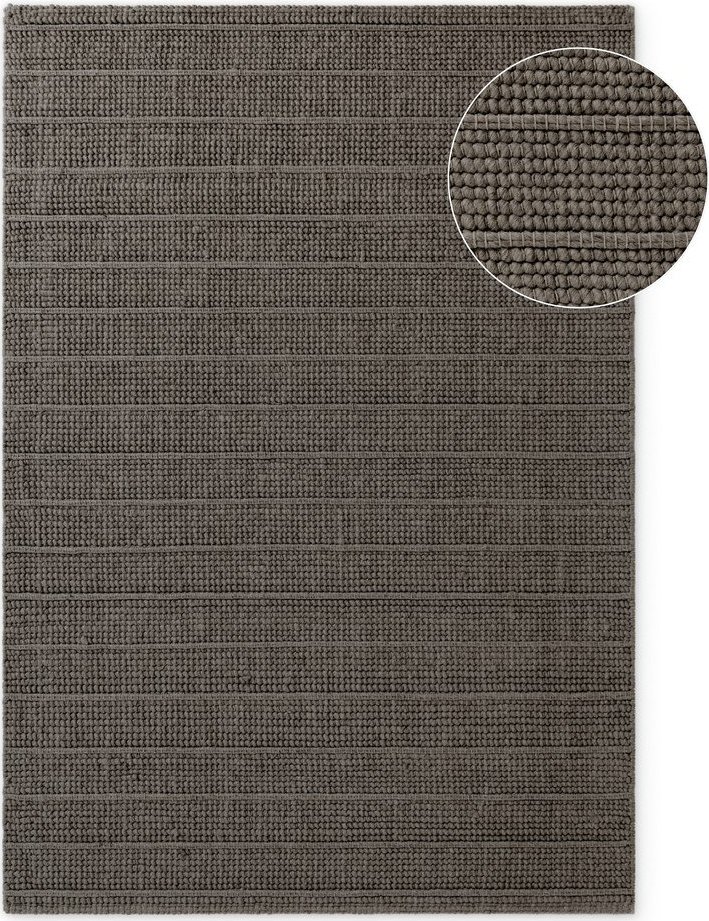 Tmavě šedý/tmavě hnědý ručně tkaný vlněný koberec 80x150 cm Camden Parker – Ted Baker Ted Baker