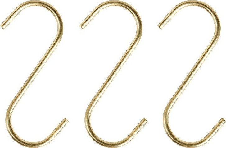 Závěsné háčky v sadě 3 ks nerezové v mosazné barvě Pieni – OYOY Living Design Oyoy Living Design